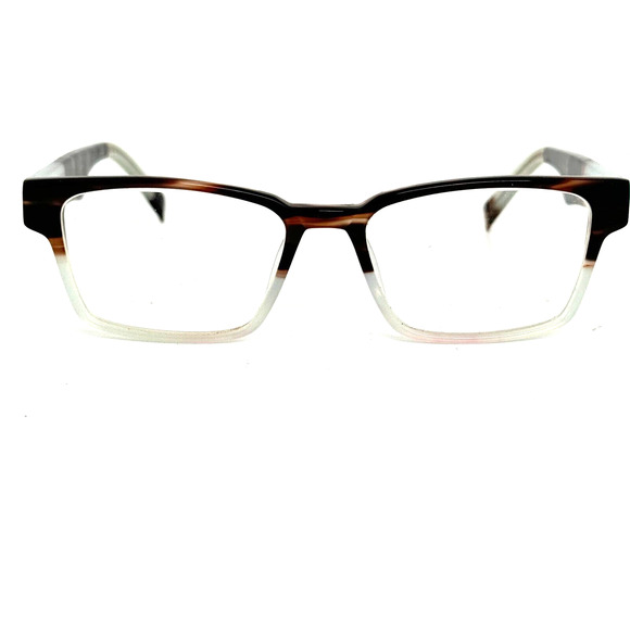 Bevel Eyeglasses 3662 Jeremy BRBF Striped Brown Square Frame 50[]16 135 H13982 - Picture 1 of 7